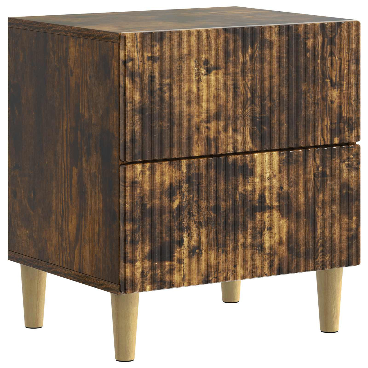 Nachttisch 2 Stk. Räuchereiche 43 x 34,5 x 48 cm Holzwerkstoff