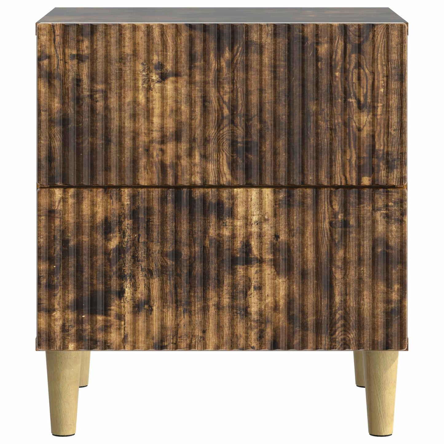 Nachttisch 2 Stk. Räuchereiche 43 x 34,5 x 48 cm Holzwerkstoff