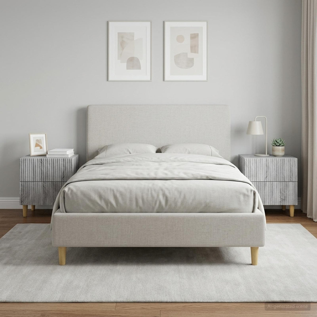 Nachttisch 2 Stk. Sonoma-Grau 43 x 34,5 x 48 cm Holzwerkstoff