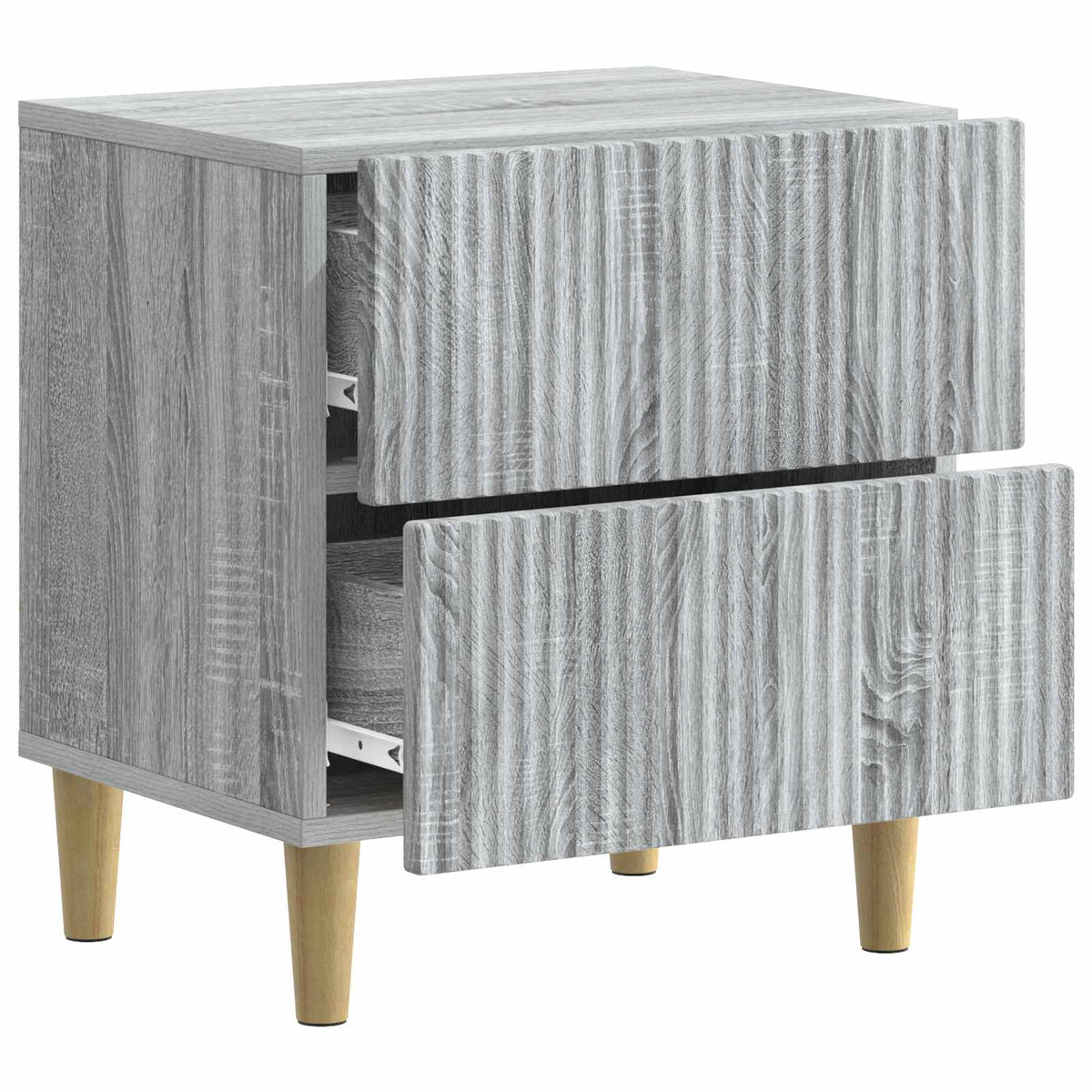 Nachttisch 2 Stk. Sonoma-Grau 43 x 34,5 x 48 cm Holzwerkstoff