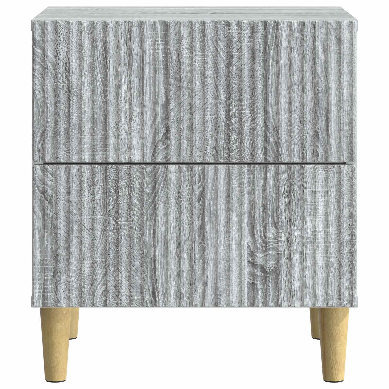Nachttisch 2 Stk. Sonoma-Grau 43 x 34,5 x 48 cm Holzwerkstoff