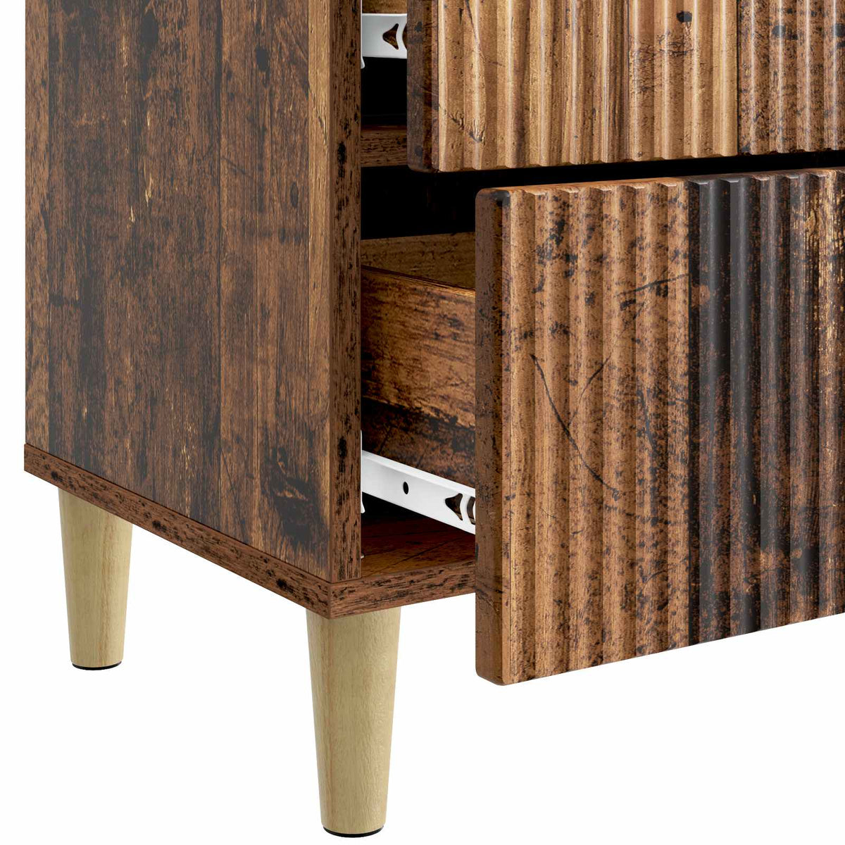Nachttisch 2 Stk. Altholz 43 x 34,5 x 48 cm Holzwerkstoff