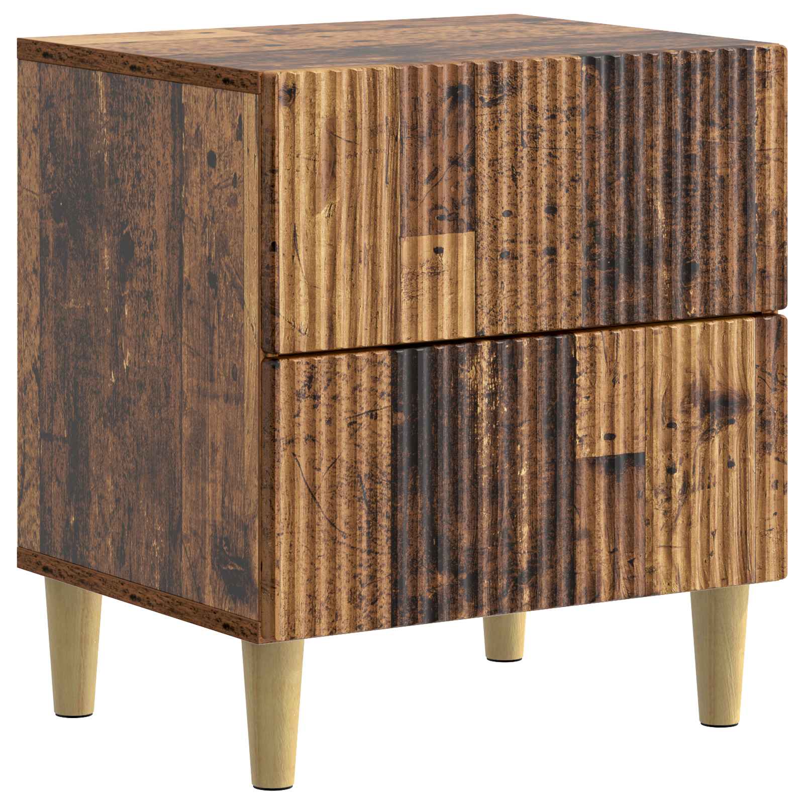 Nachttisch 2 Stk. Altholz 43 x 34,5 x 48 cm Holzwerkstoff
