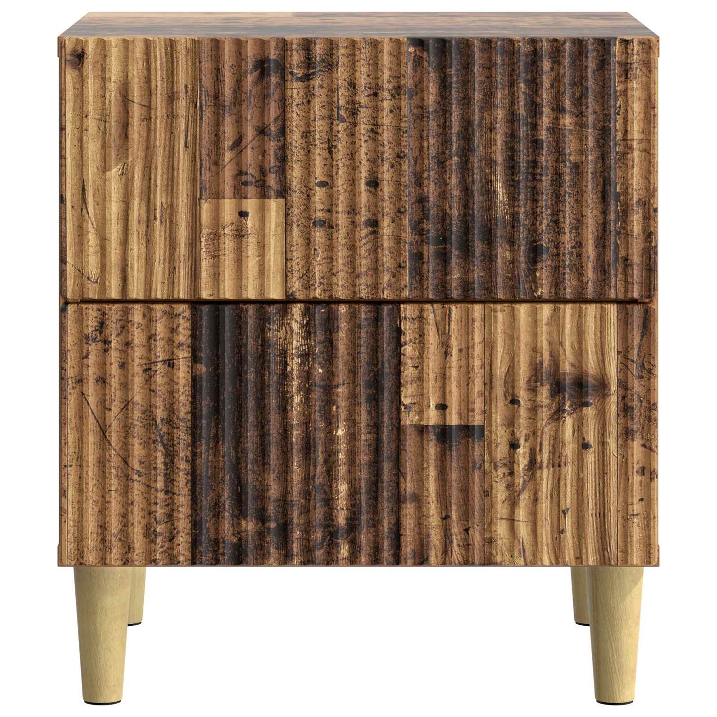 Nachttisch 2 Stk. Altholz 43 x 34,5 x 48 cm Holzwerkstoff