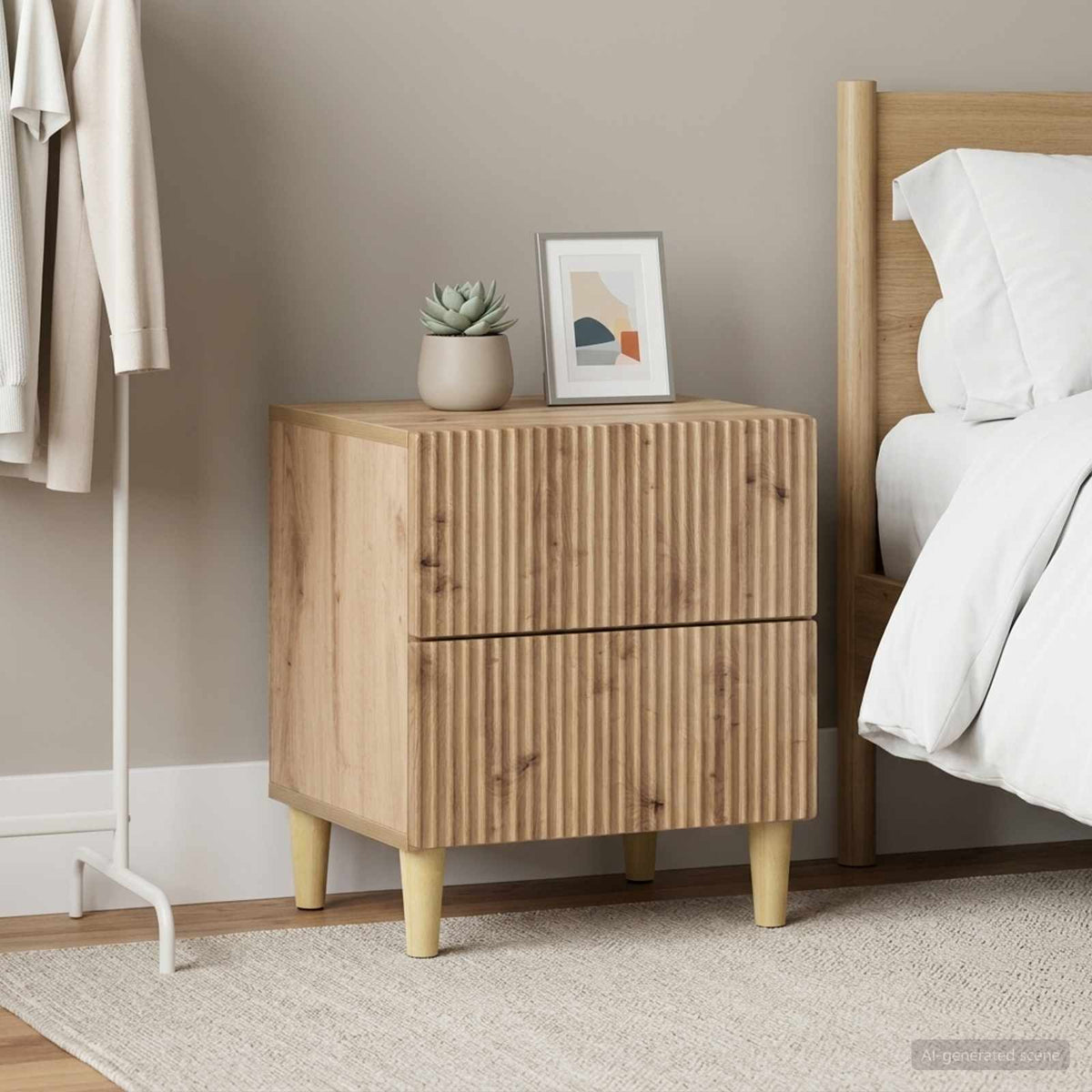 Nachttisch 2 stk. Artisan-Eiche 43 x 34,5 x 48 cm Holzwerkstoff