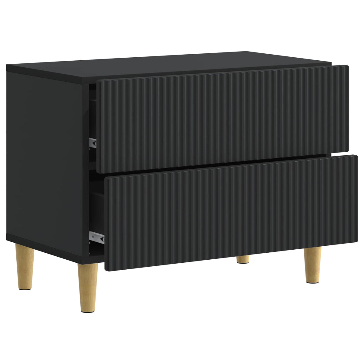 Nachttisch Schwarz 62 x 34,5 x 48 cm Holzwerkstoff