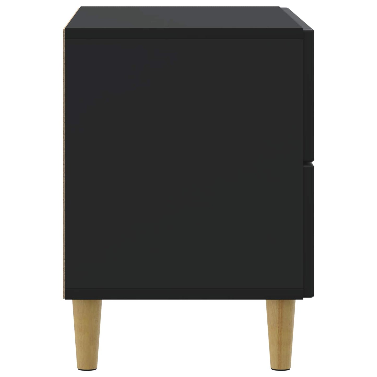 Nachttisch Schwarz 62 x 34,5 x 48 cm Holzwerkstoff