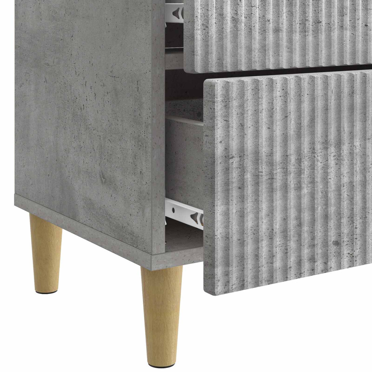 Nachttisch Betongrau 62 x 34,5 x 48 cm Holzwerkstoff