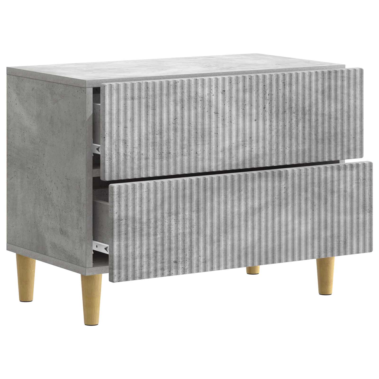 Nachttisch Betongrau 62 x 34,5 x 48 cm Holzwerkstoff