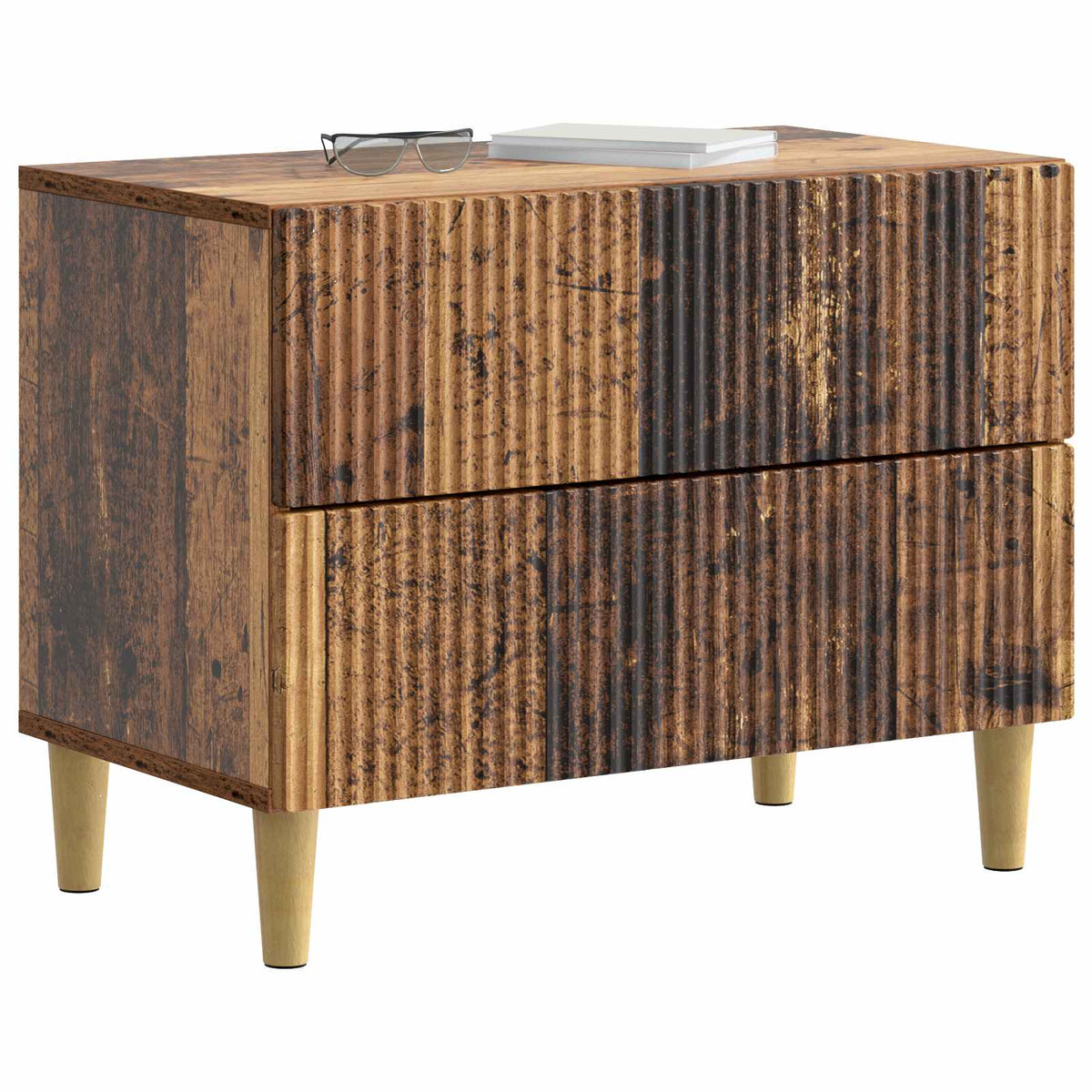 Nachttisch Altholz 62 x 34,5 x 48 cm Holzwerkstoff