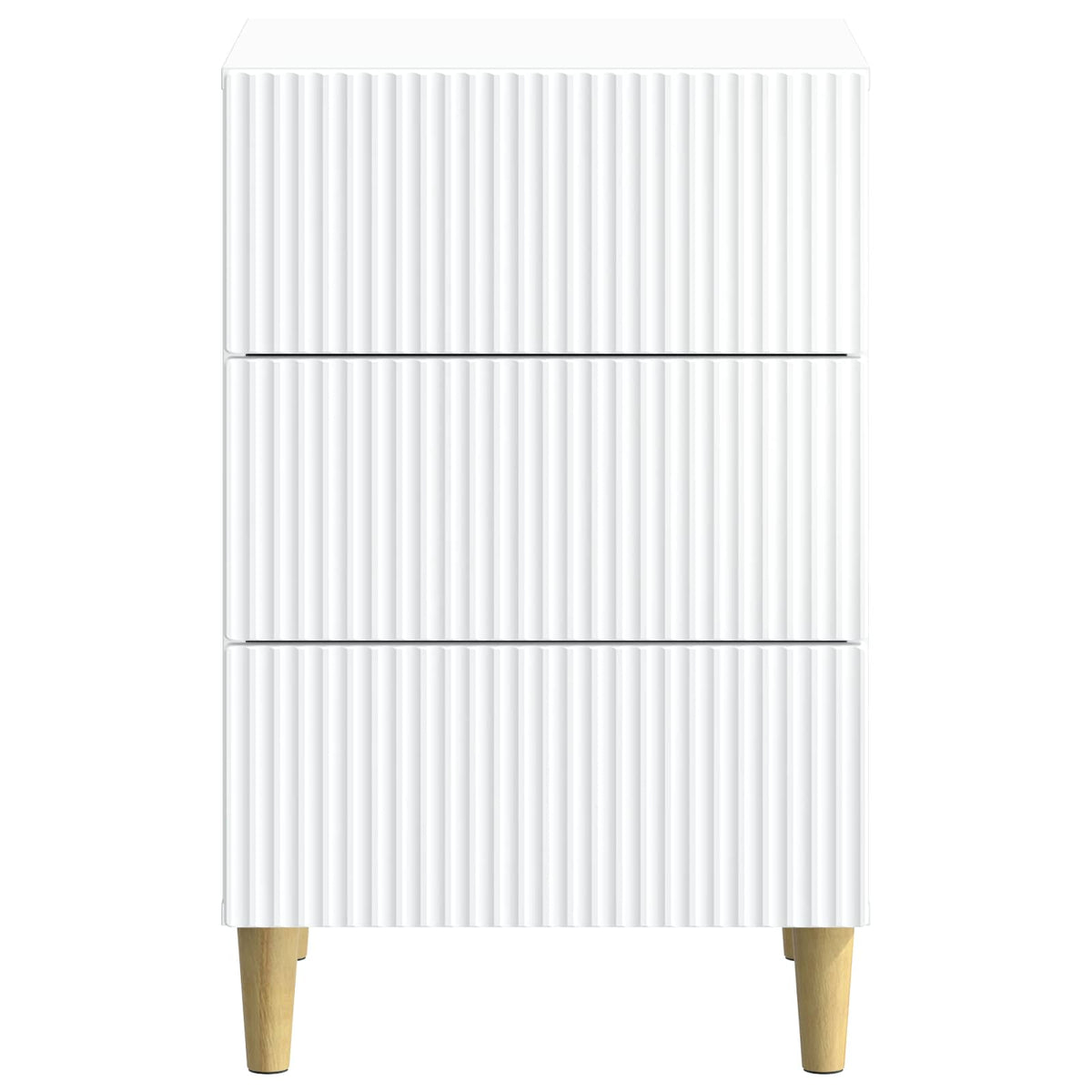 Nachttisch mit Schubladen Weiß 43 x 41 x 66,5 cm Holzwerkstoff
