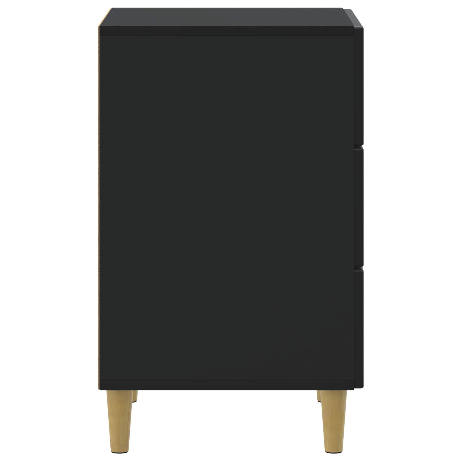 Nachttisch Schwarz 43 x 41 x 66,5 cm Holzwerkstoff