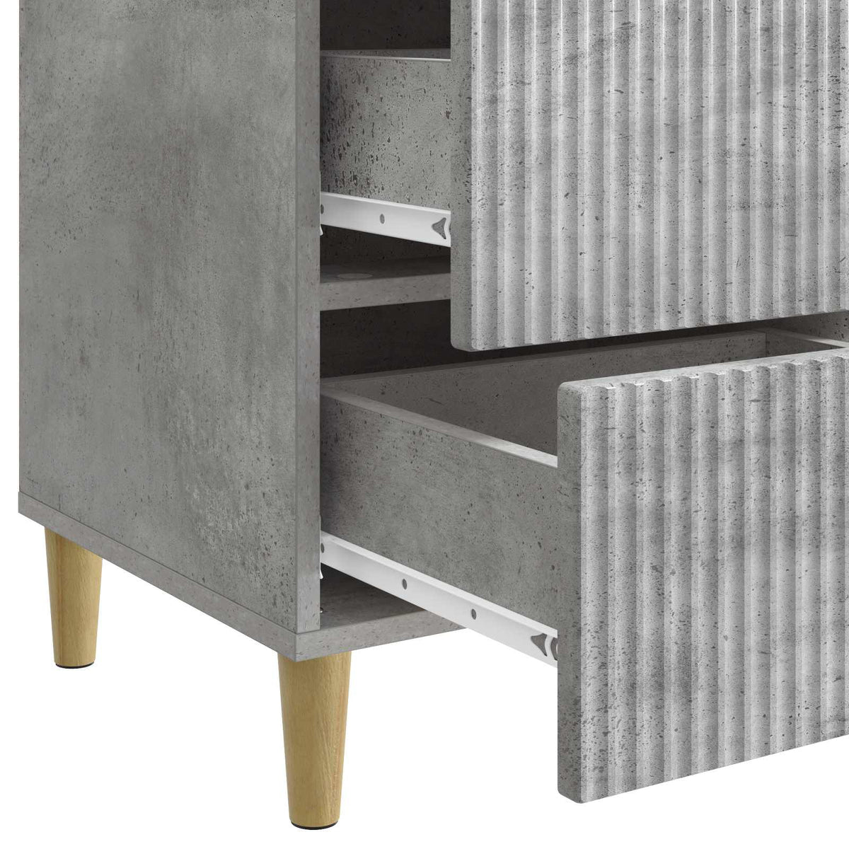 Nachttisch Betongrau 43 x 41 x 66,5 cm Holzwerkstoff