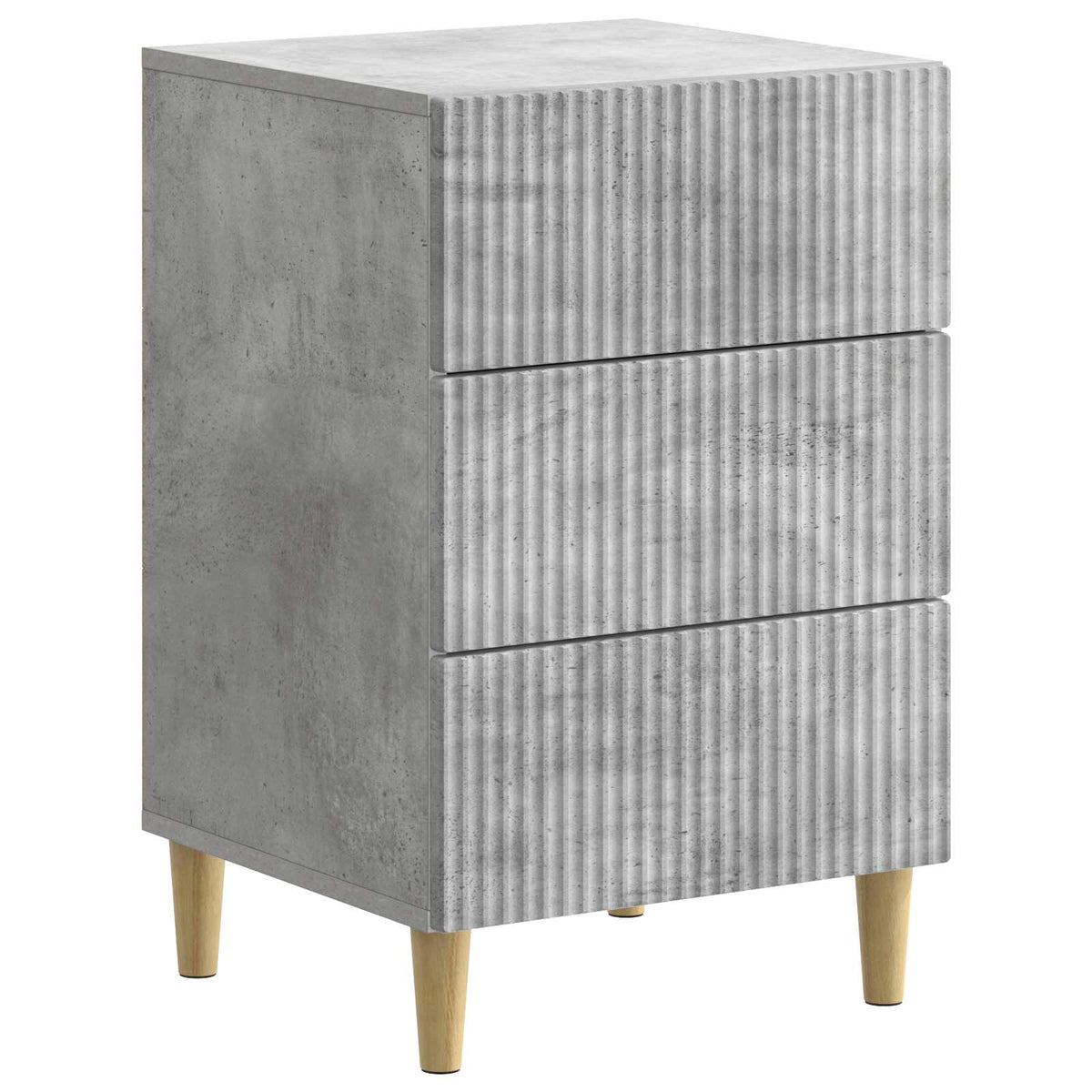Nachttisch Betongrau 43 x 41 x 66,5 cm Holzwerkstoff