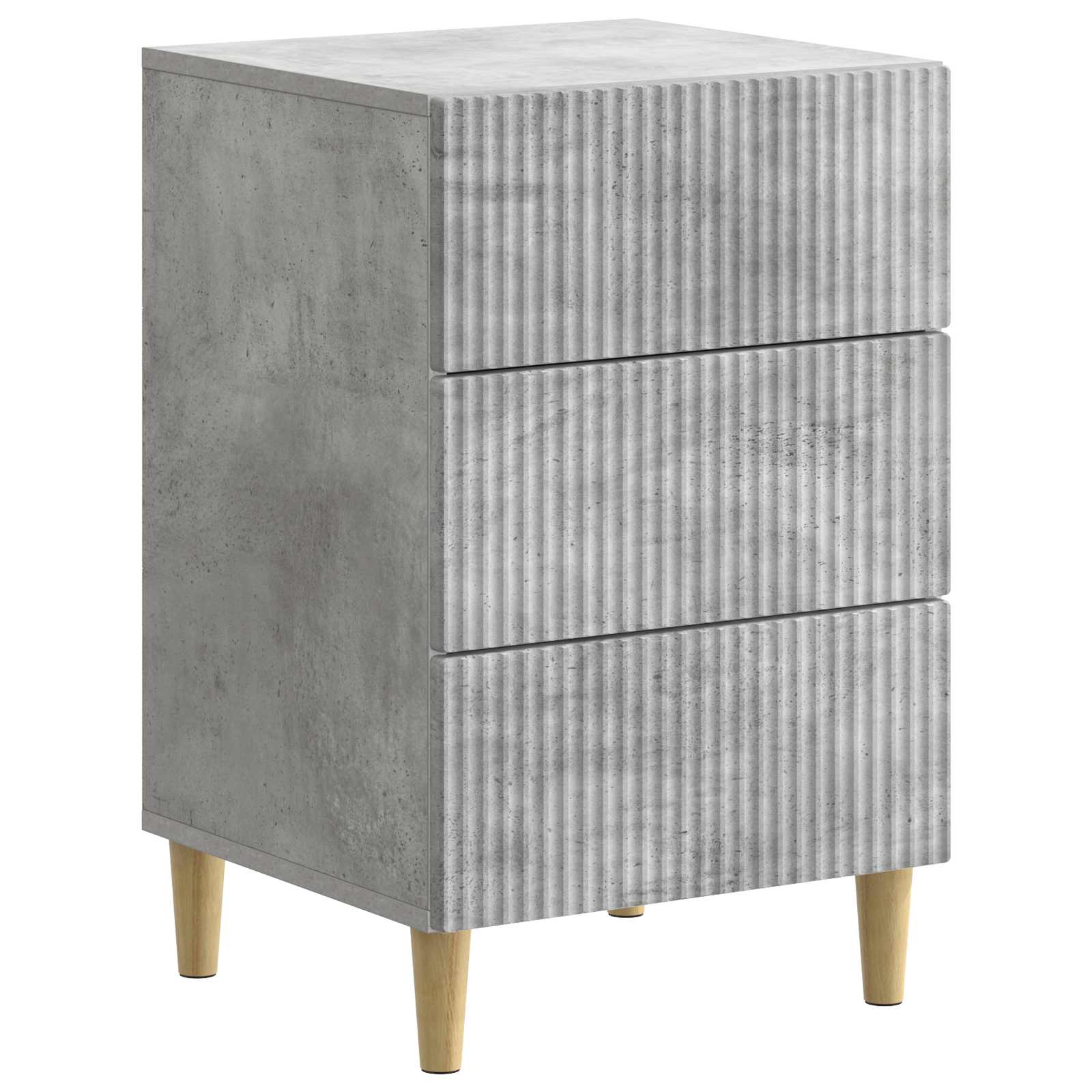 Nachttisch Betongrau 43 x 41 x 66,5 cm Holzwerkstoff