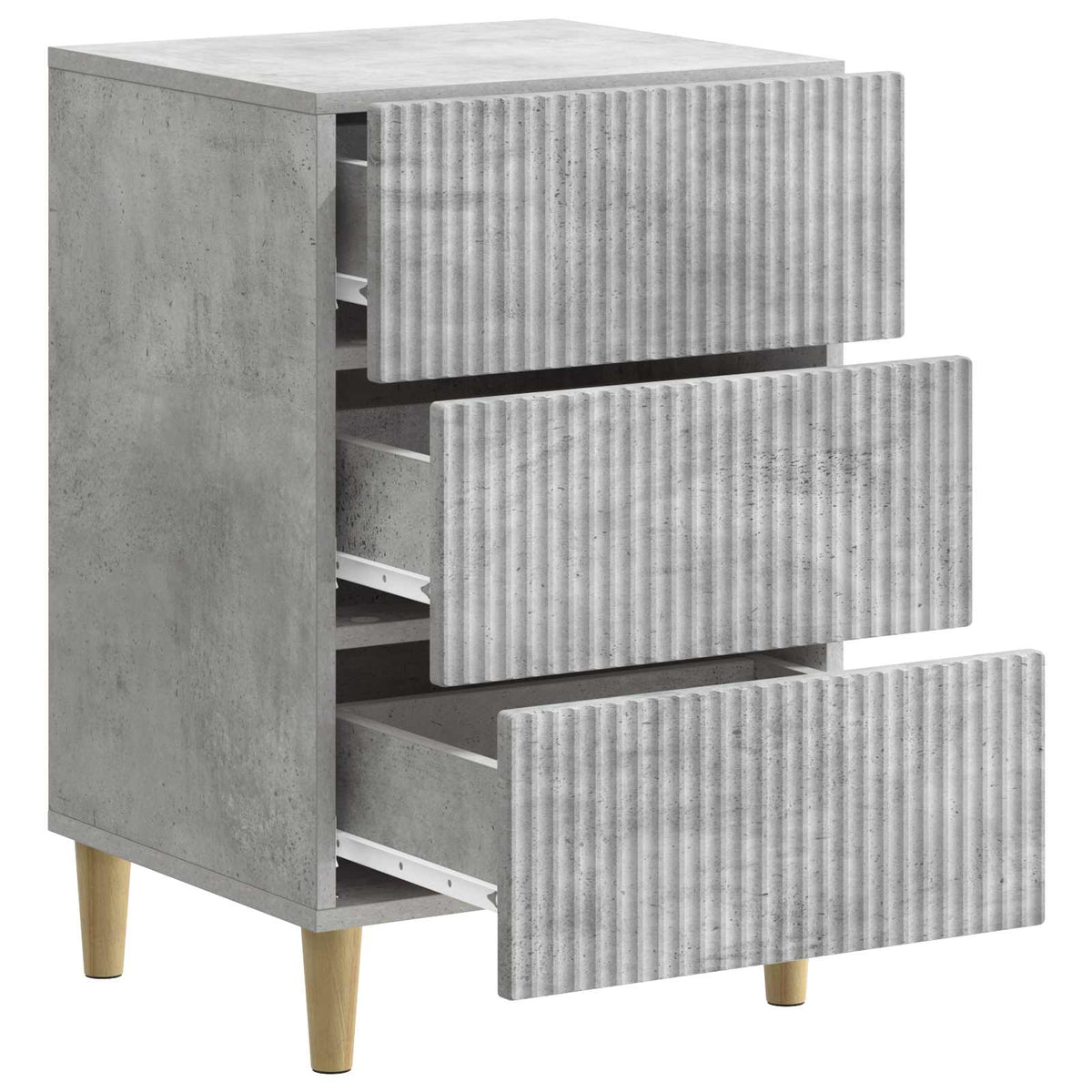Nachttisch Betongrau 43 x 41 x 66,5 cm Holzwerkstoff