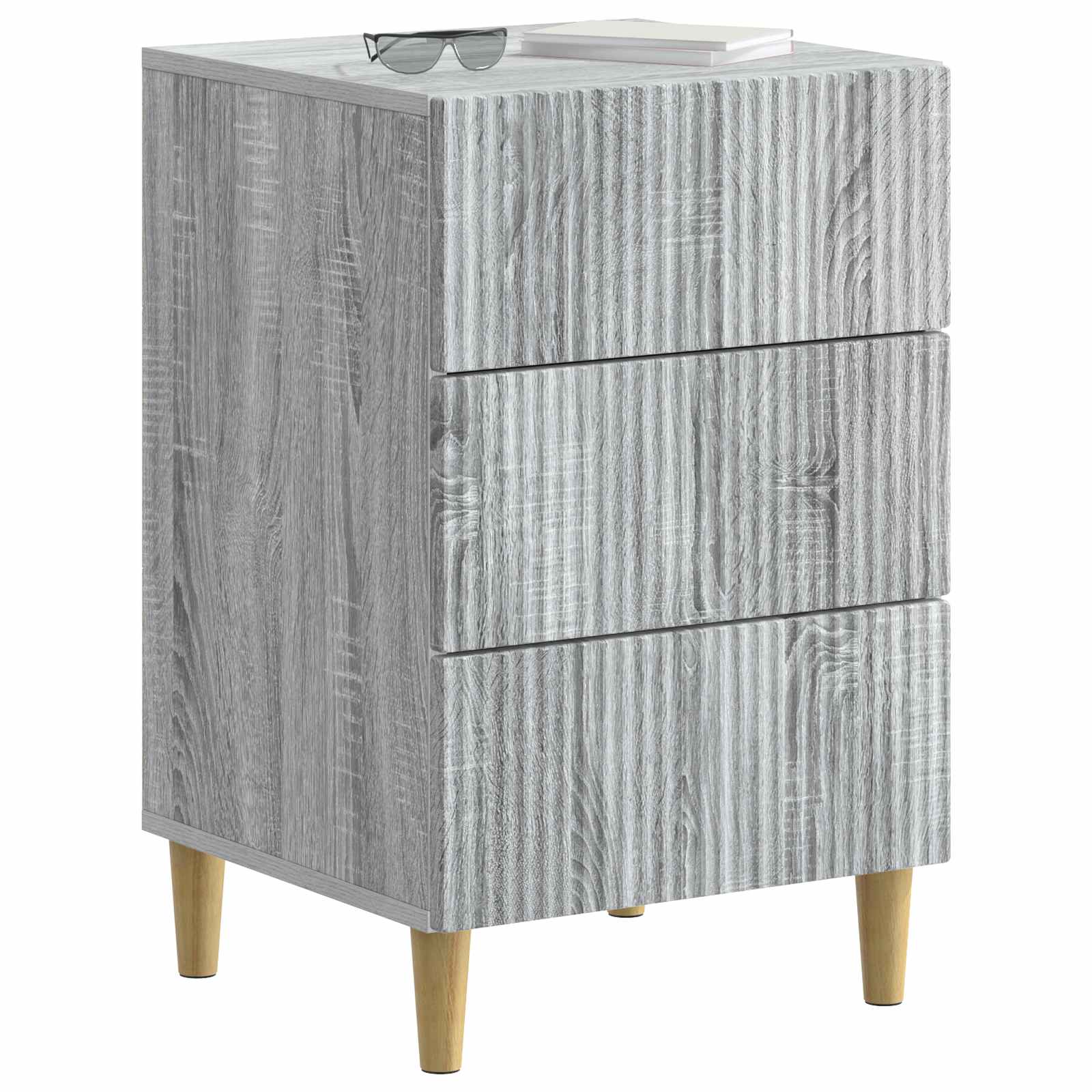 Nachttisch Sonoma-Grau 43 x 41 x 66,5 cm Holzwerkstoff