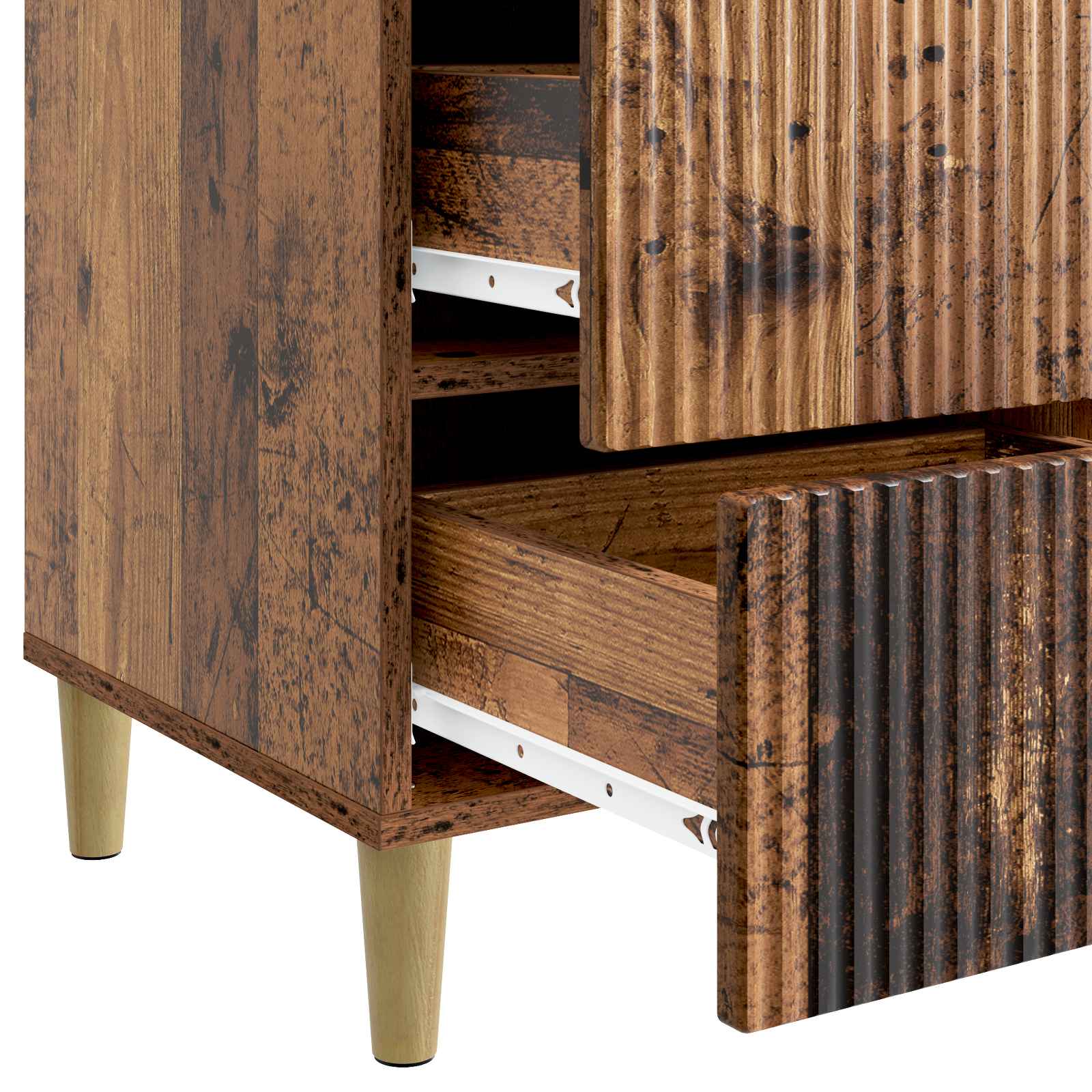 Nachttisch Altholz 43 x 41 x 66,5 cm Holzwerkstoff