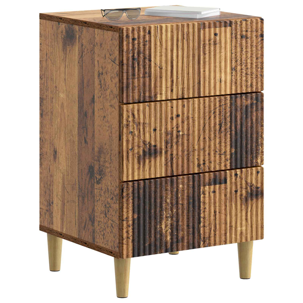 Nachttisch Altholz 43 x 41 x 66,5 cm Holzwerkstoff