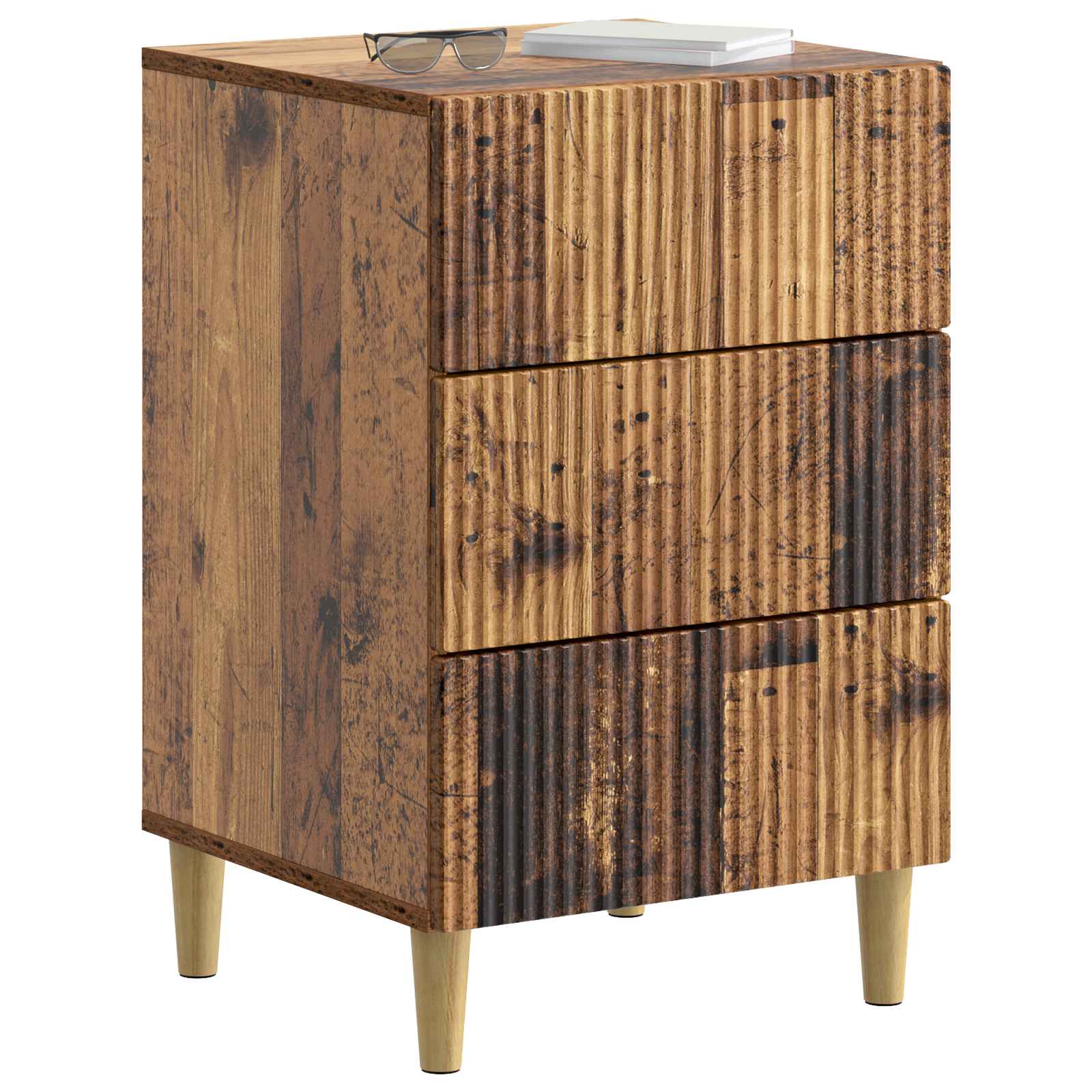 Nachttisch Altholz 43 x 41 x 66,5 cm Holzwerkstoff