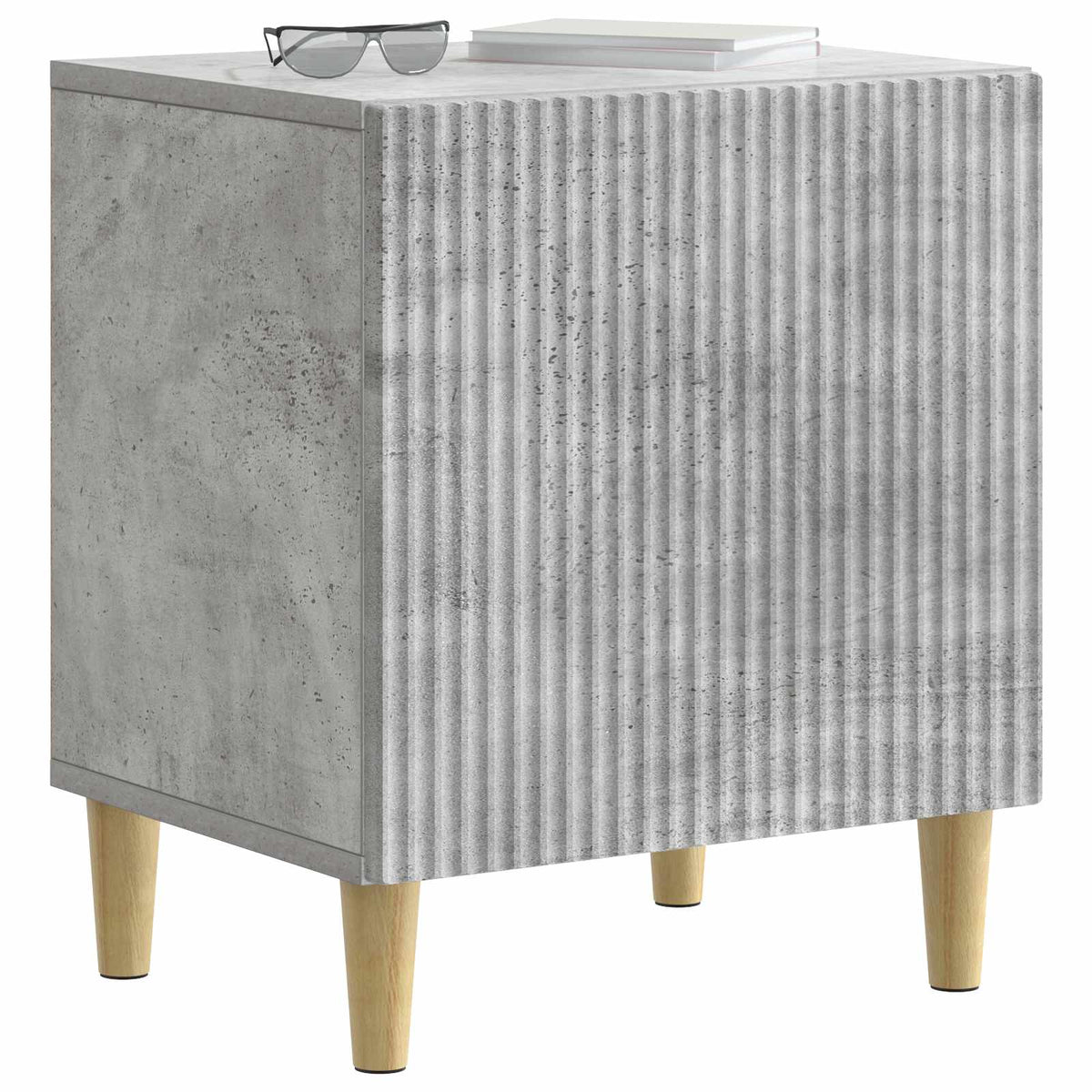 Nachttisch Betongrau 43 x 34,5 x 50 cm Holzwerkstoff