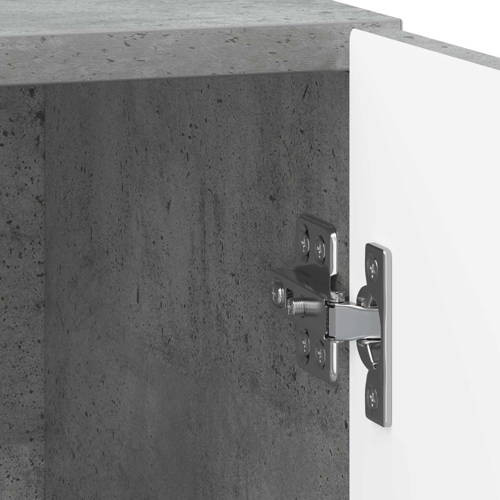 Nachttisch 2 stk. Betongrau 43 x 34,5 x 50 cm Holzwerkstoff
