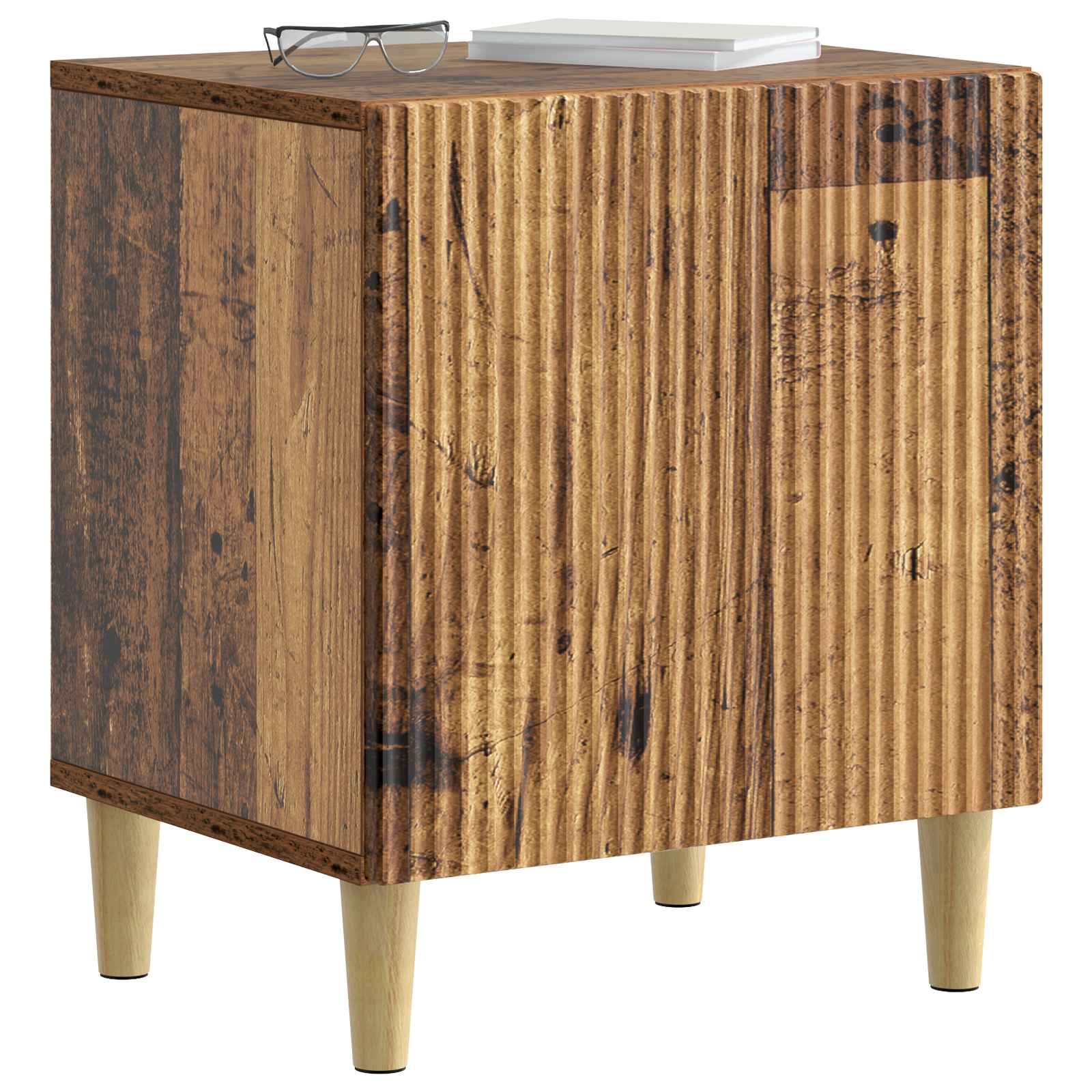Nachttisch 2 stk. Altholz 43 x 34,5 x 50 cm Holzwerkstoff