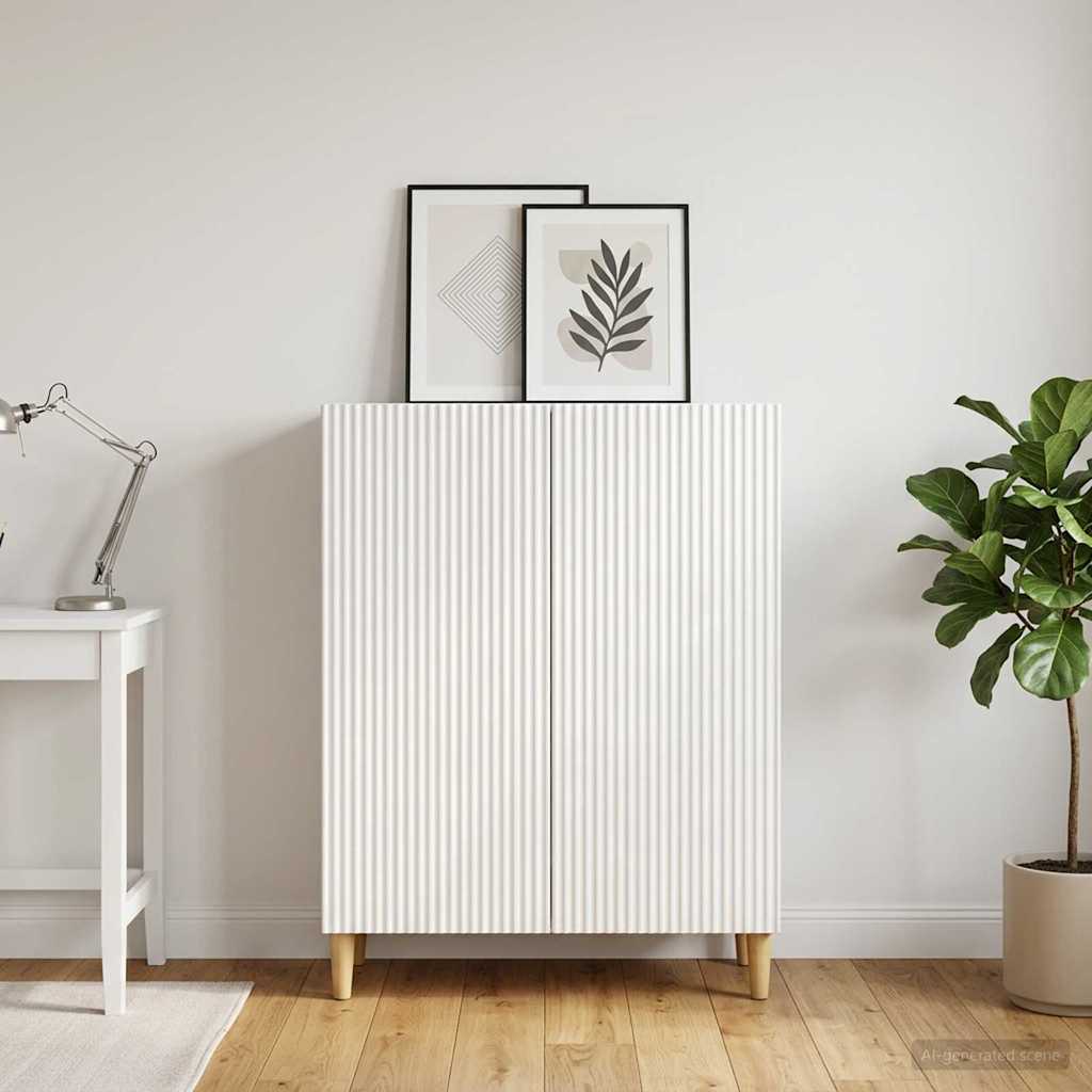 Sideboard Weiß 66 x 34,5 x 90 cm Holzwerkstoff