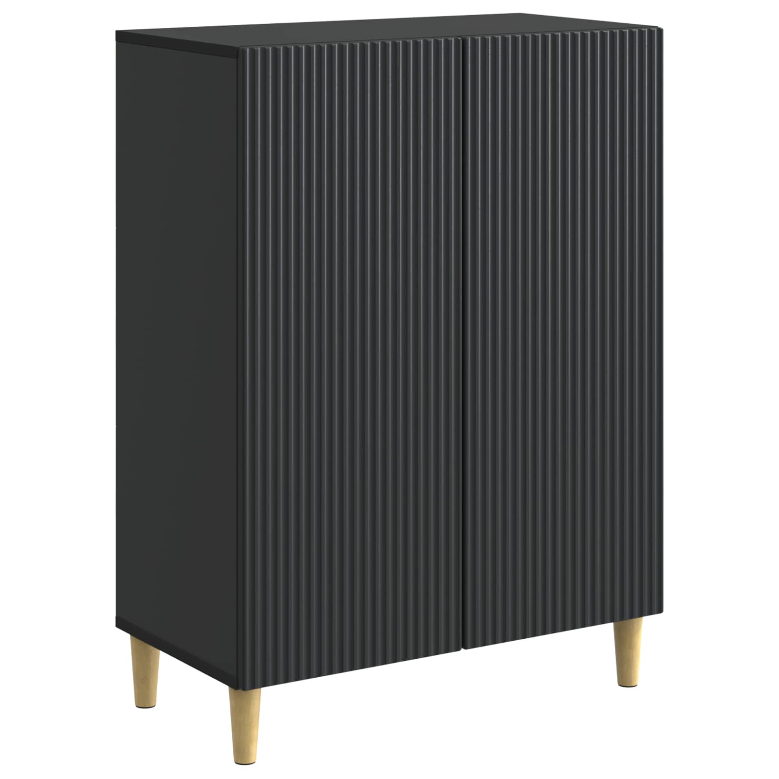 Sideboard Schwarz 66 x 34,5 x 90 cm Holzwerkstoff