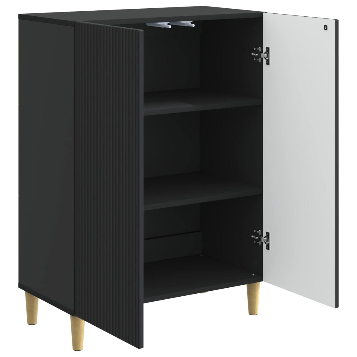 Sideboard Schwarz 66 x 34,5 x 90 cm Holzwerkstoff