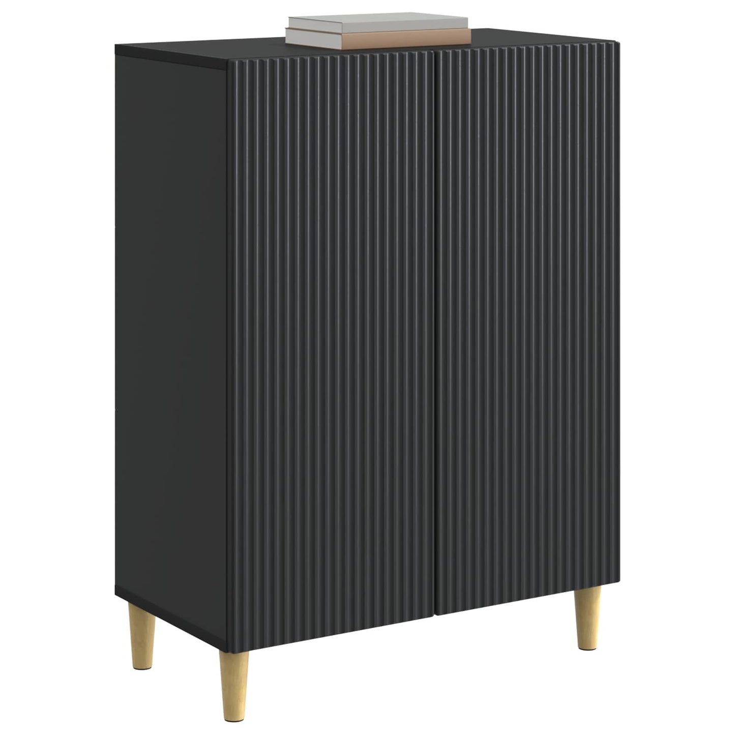 Sideboard Schwarz 66 x 34,5 x 90 cm Holzwerkstoff