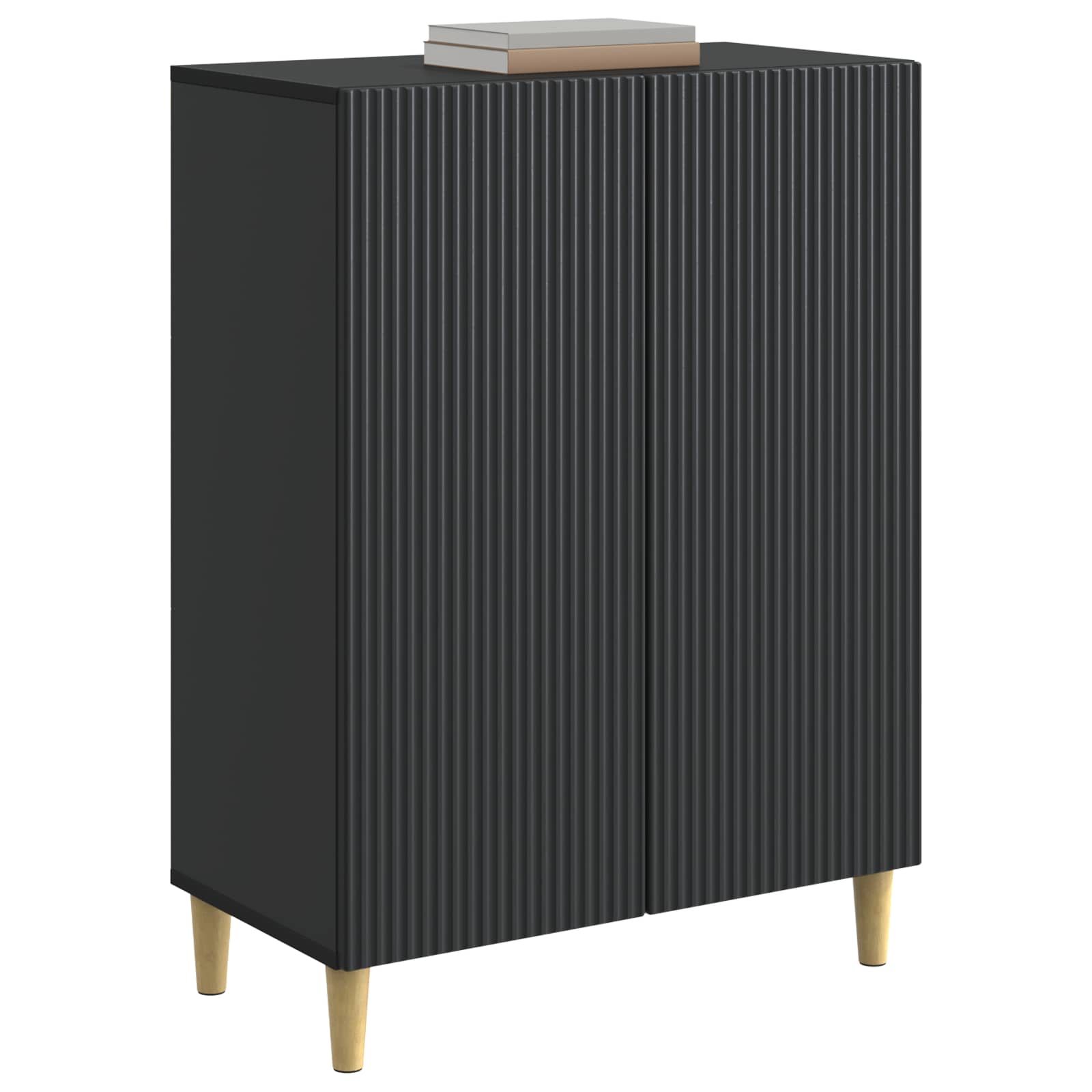Sideboard Schwarz 66 x 34,5 x 90 cm Holzwerkstoff