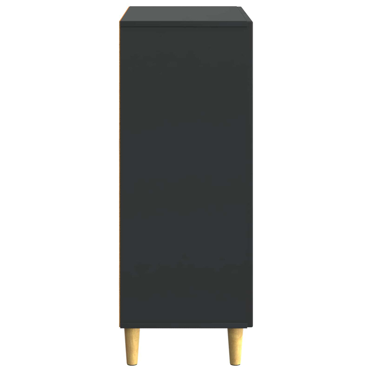 Sideboard Schwarz 66 x 34,5 x 90 cm Holzwerkstoff