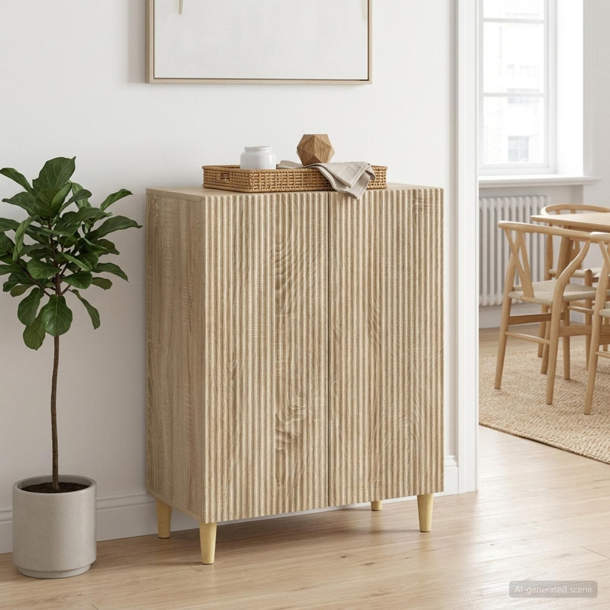 Sideboard Sonoma-Eiche 66 x 34,5 x 90 cm Holzwerkstoff