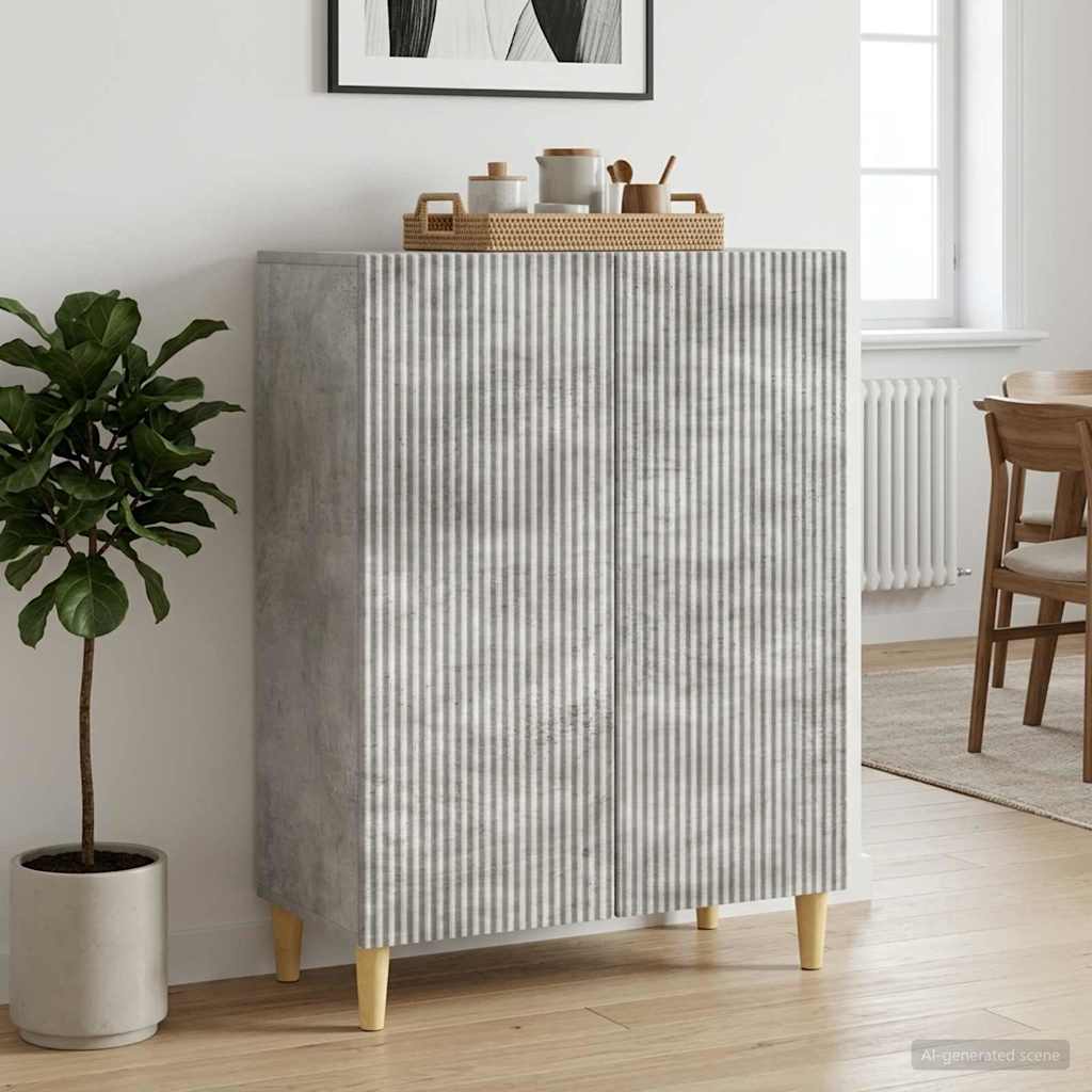 Sideboard Betongrau 66 x 34,5 x 90 cm Holzwerkstoff
