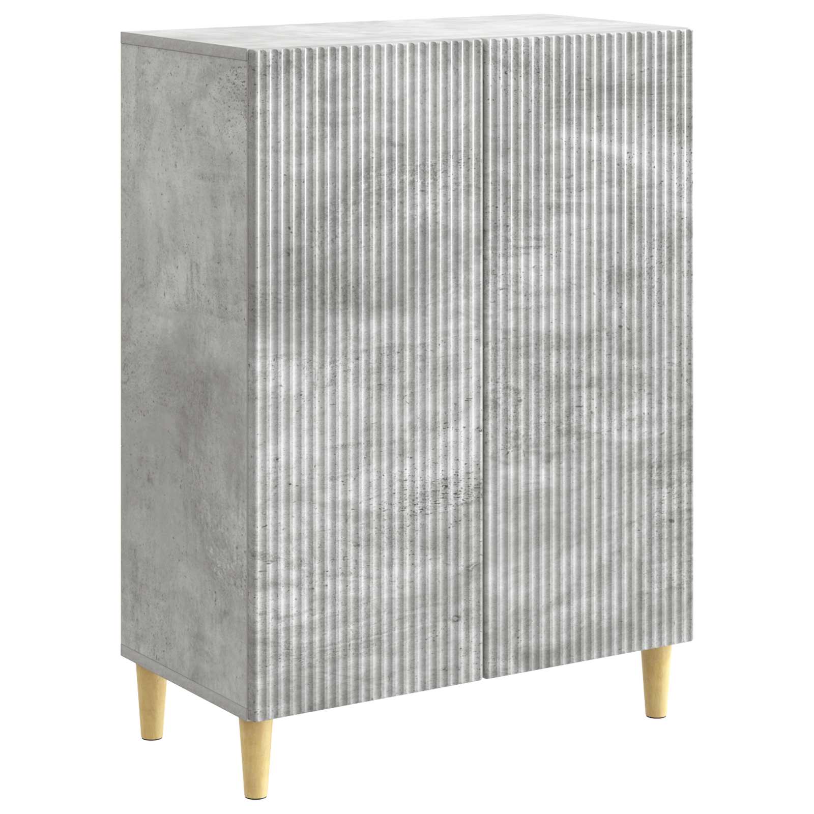 Sideboard Betongrau 66 x 34,5 x 90 cm Holzwerkstoff