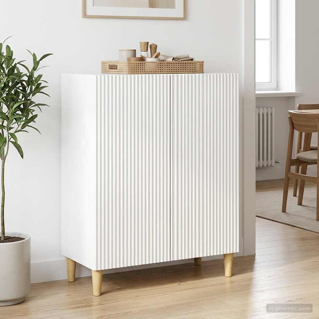 Sideboard Hochglanz Weiß 66 x 34,5 x 90 cm Holzwerkstoff