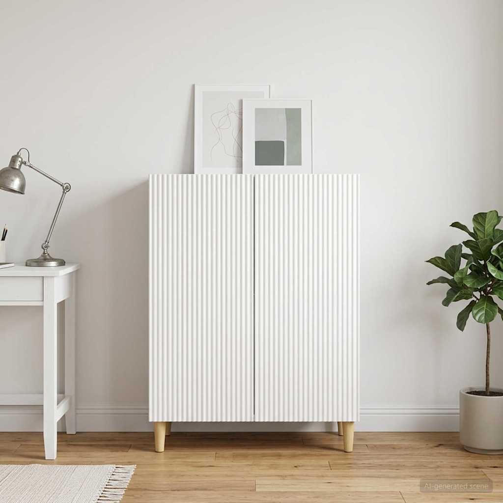 Sideboard Hochglanz Weiß 66 x 34,5 x 90 cm Holzwerkstoff
