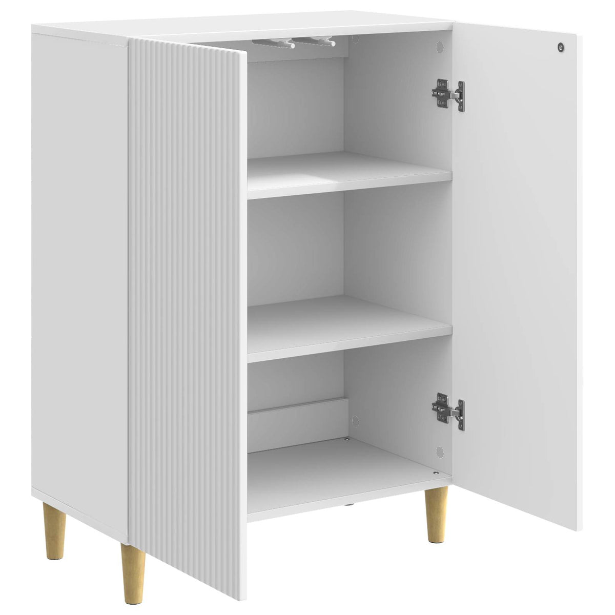 Sideboard Hochglanz Weiß 66 x 34,5 x 90 cm Holzwerkstoff