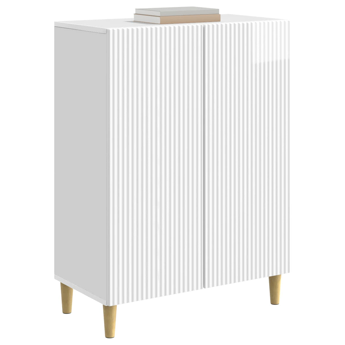 Sideboard Hochglanz Weiß 66 x 34,5 x 90 cm Holzwerkstoff