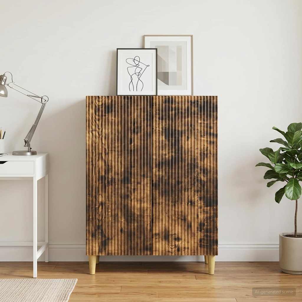 Sideboard Räuchereiche 66 x 34,5 x 90 cm Holzwerkstoff