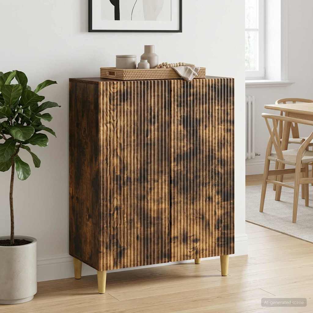 Sideboard Räuchereiche 66 x 34,5 x 90 cm Holzwerkstoff