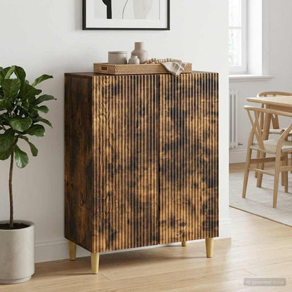 Sideboard Räuchereiche 66 x 34,5 x 90 cm Holzwerkstoff