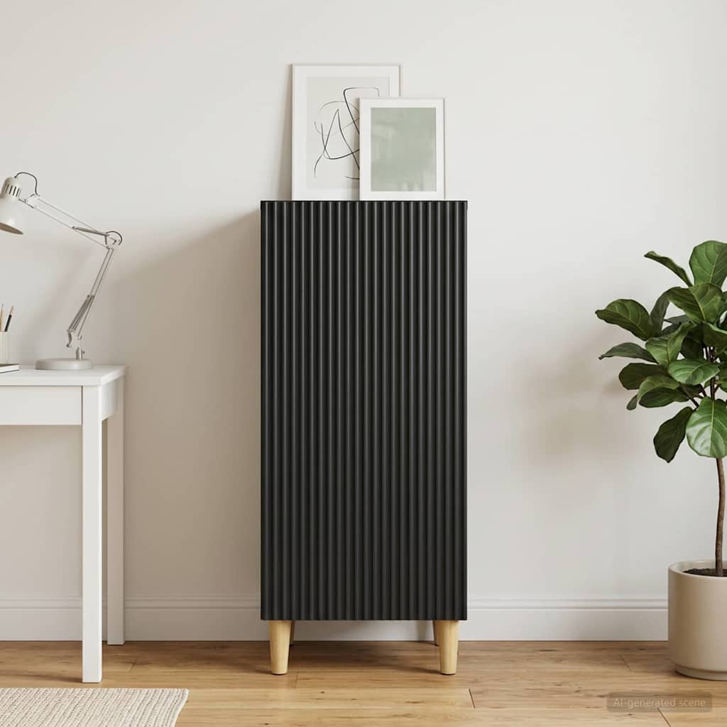Sideboard Schwarz 33 x 34,5 x 90 cm Holzwerkstoff