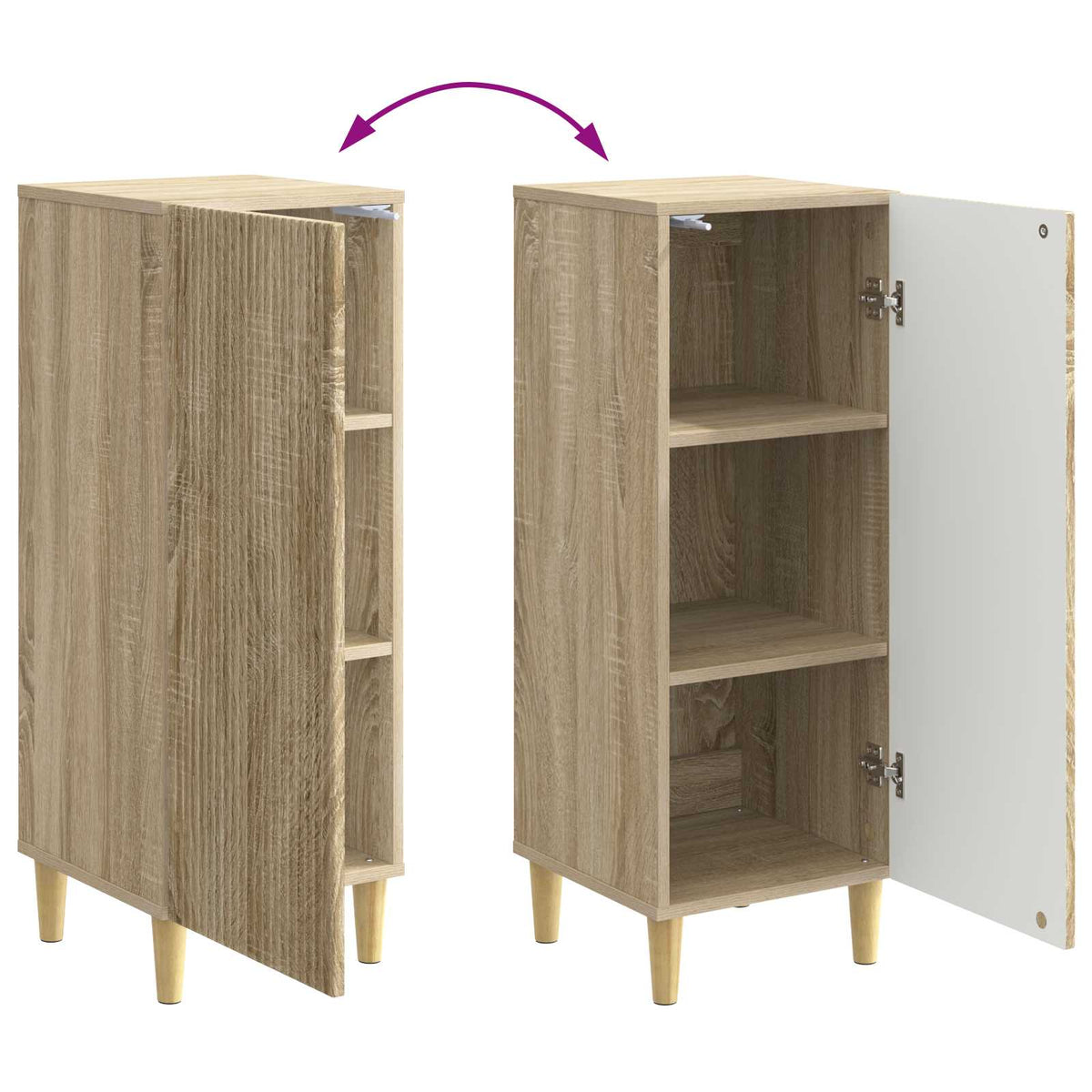 Sideboard Sonoma-Eiche 33 x 34,5 x 90 cm Holzwerkstoff
