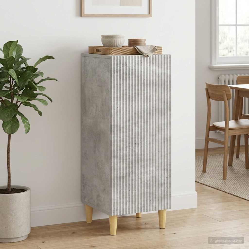 Sideboard Betongrau 33 x 34,5 x 90 cm Holzwerkstoff