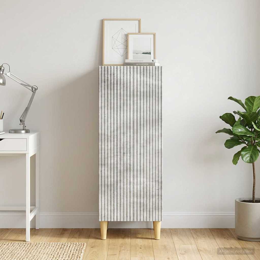 Sideboard Betongrau 33 x 34,5 x 90 cm Holzwerkstoff