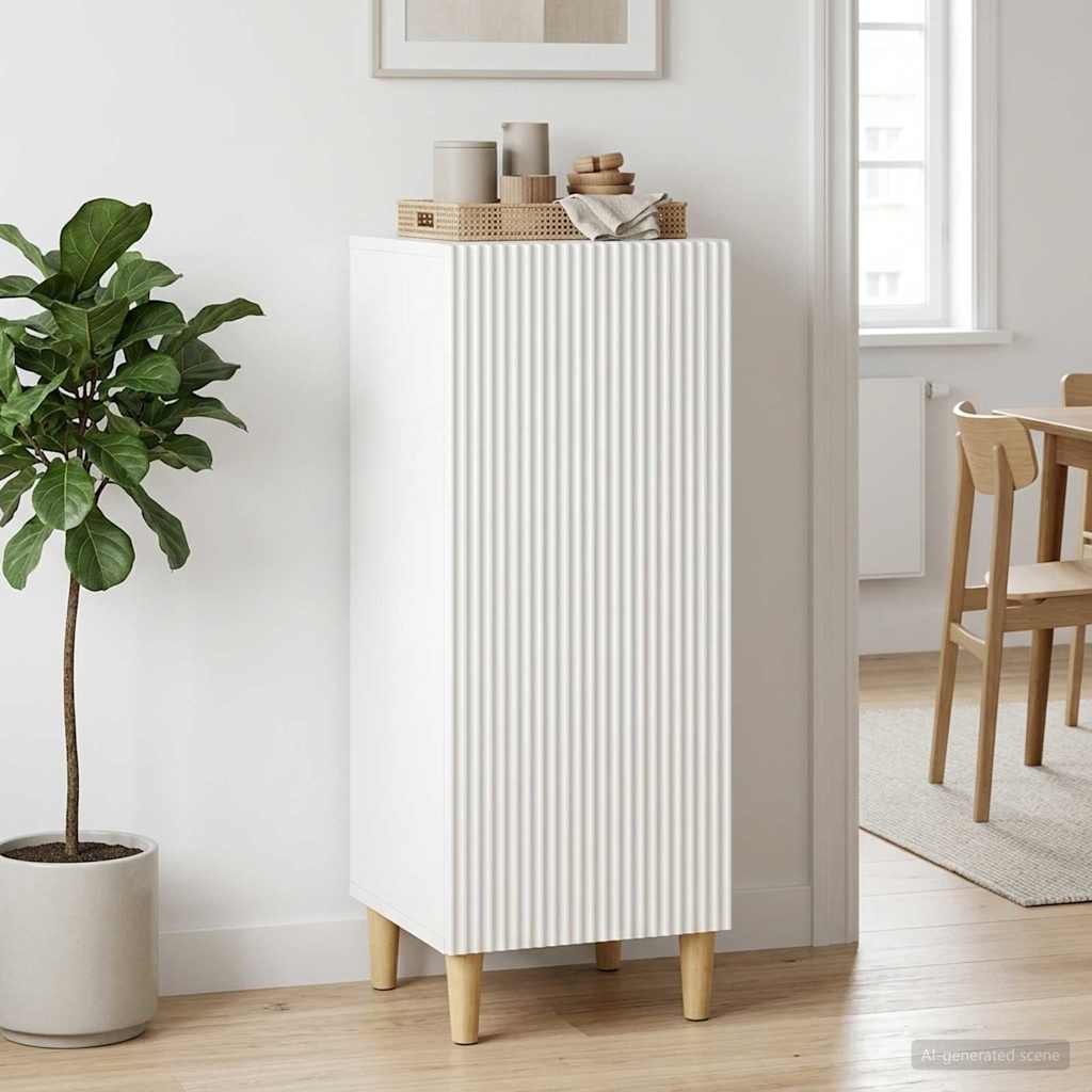 Sideboard Hochglanz Weiß 33 x 34,5 x 90 cm Holzwerkstoff