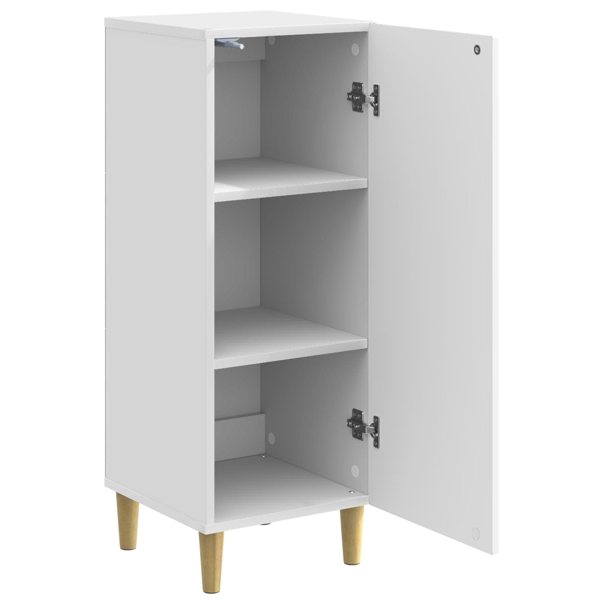 Sideboard Hochglanz Weiß 33 x 34,5 x 90 cm Holzwerkstoff