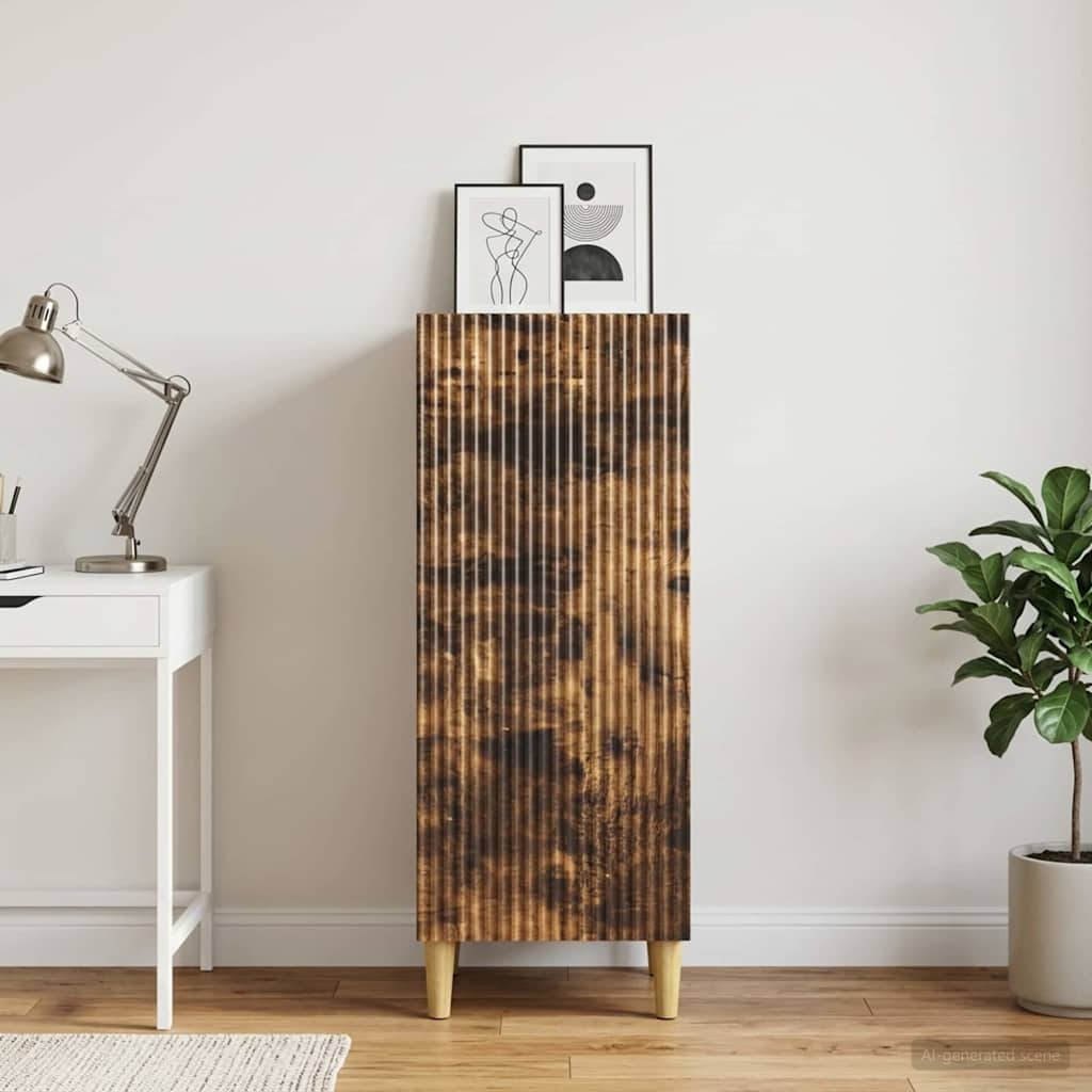 Sideboard Geräucherte Eiche 33 x 34,5 x 90 cm Holzwerkstoff